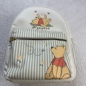 NEW Disney Winnie The Pooh Faux Leather Backpack - Primark NWT White,‎ Green
